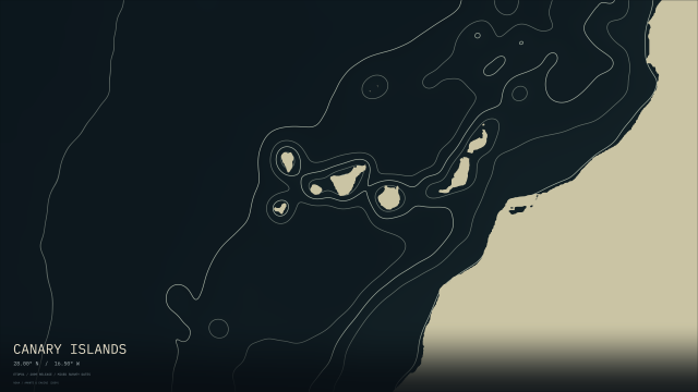 Canary Islands · Engraved wallpaper