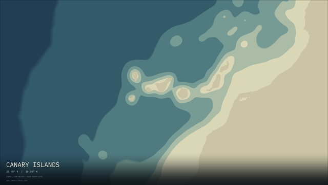 Canary Islands · Depth bands wallpaper