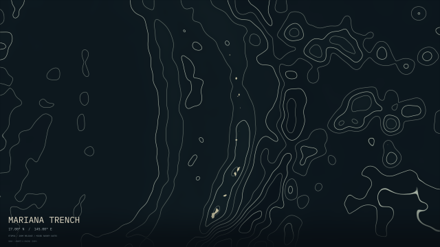 Mariana Trench · Engraved wallpaper