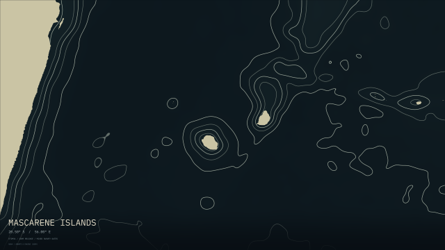 Mascarene Islands · Engraved wallpaper
